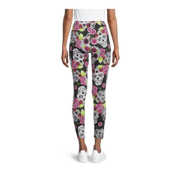 NOBO Womens Juniors Sugar Skulls Ankle Leggings Large 11-13 - Picture 2 of 3